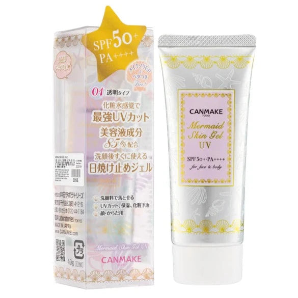 Canmake, Gel Solaire Mermaid Skin UV SPF 50+ PA++++, 01 Clear