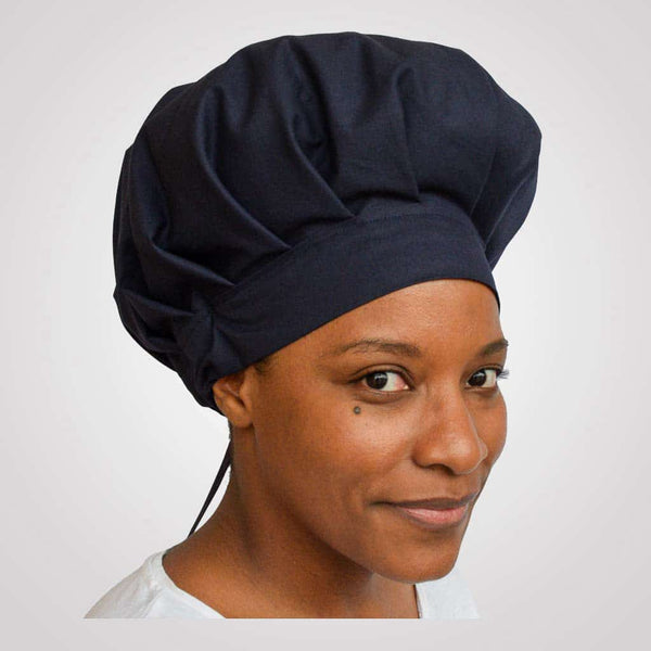 Bonnet De Sommeil En Satin De Soie, Couleur Bleu Marine