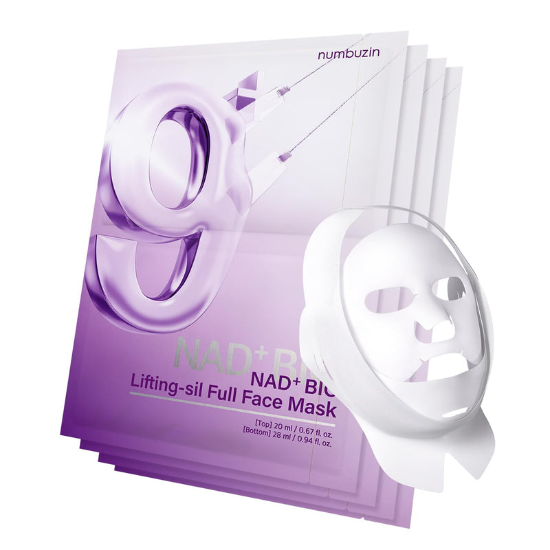 numbuzin, Masque Facial Couvrant Intégral No. 9 NAD Bio Lifting, 4pcs