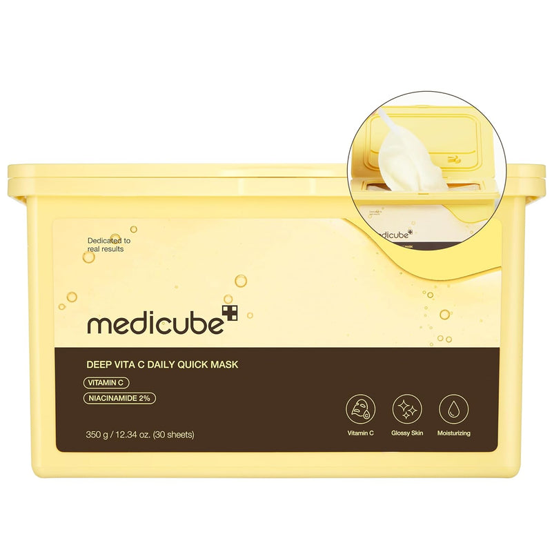 medicube, Masque Rapide Quotidien Deep Vita C, 30pcs