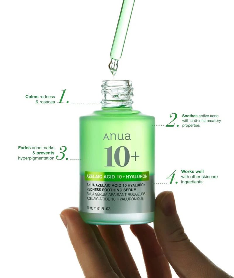 Anua, Serum Acide Azelaique 10 Hyaluron Redness Soothing, 30ml