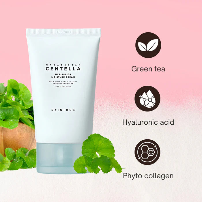 SKIN1004, Creme Hydratante First Hyalu-Cica de Centella Asiatica de Madagascar, 75ml