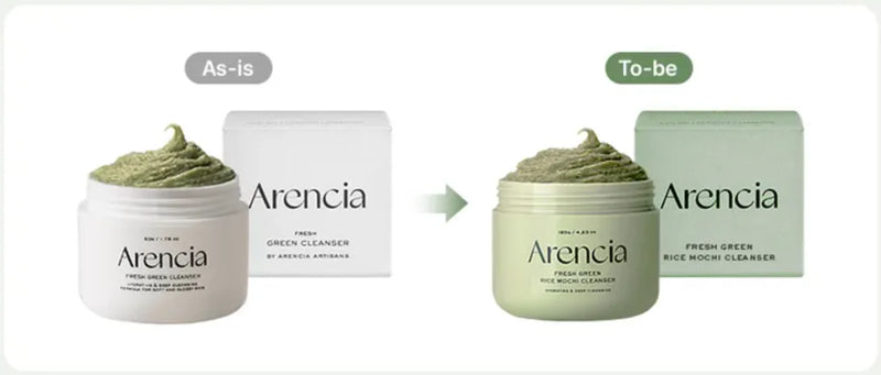 Arencia, Nettoyant Fresh Green Rice Mochi, 120g
