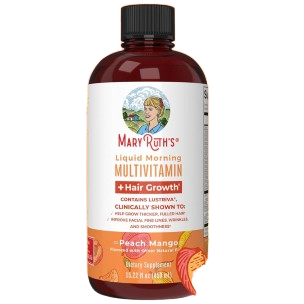 MaryRuth's, Multivitamines Liquid Morning + Croissance des Cheveux, Pêche Mangue, 450ml
