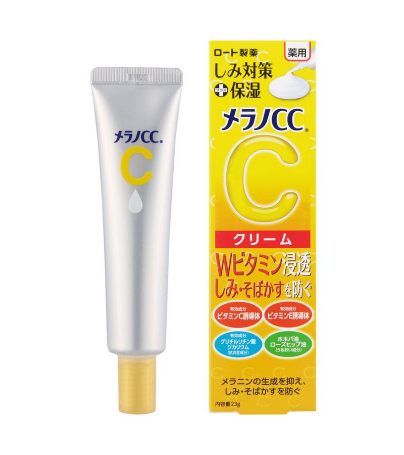 Rohto Mentholatum, Crème Hydratante Anti-Pigmentation Melano CC à la Vitamine C, 23 g