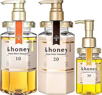 ViCREA, Shampooing + Demelant + Huile & Honey Deep Moist 1.0, 440ml + 445g + 100ml