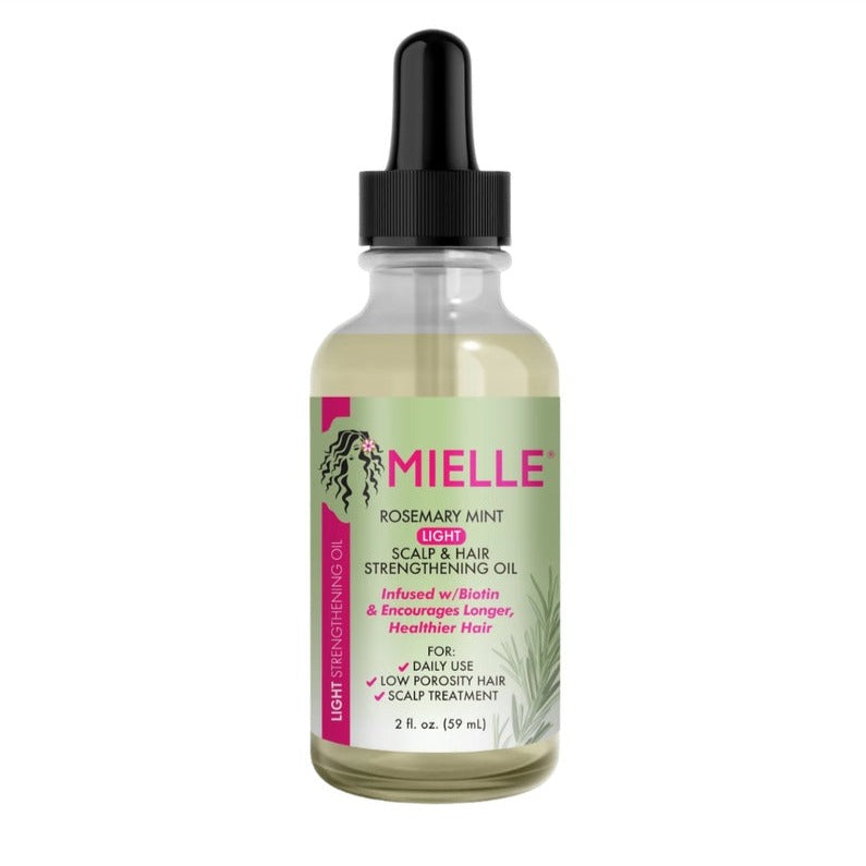 Mielle, Huile légère fortifiante pour le cuir chevelu et les cheveux, Romarin et menthe, 59 ml