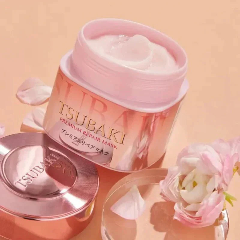 Shiseido, Masque Capillaire Réparateur Tsubaki Premium Pink Camellia, 180  g