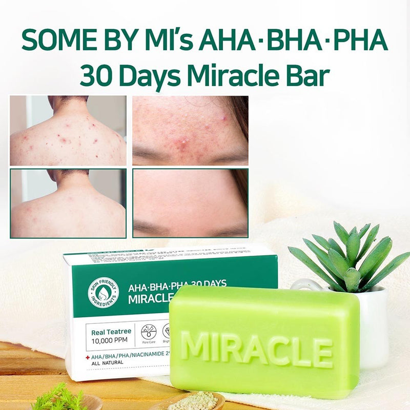 Some By Mi, AHA, BHA, PHA savon nettoyant 30 days miracle, 106g