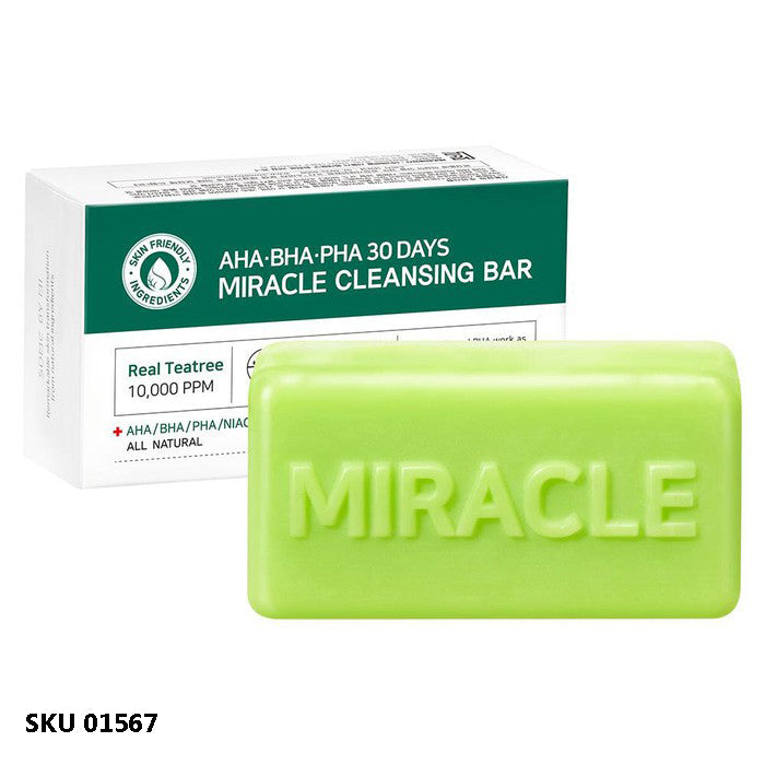 Some By Mi, AHA, BHA, PHA savon nettoyant 30 days miracle, 106g